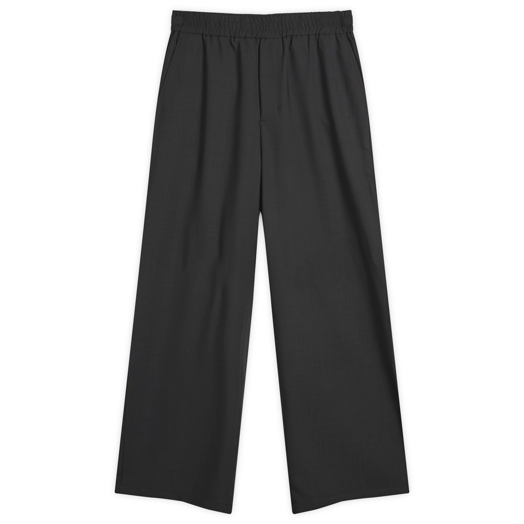 AMI Paris Men's Light Wool Twill Elastic Pants Anthracite